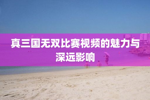 真三国无双比赛视频的魅力与深远影响