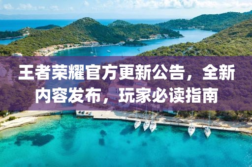 王者荣耀官方更新公告，全新内容发布，玩家必读指南