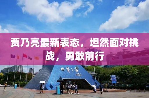 贾乃亮最新表态，坦然面对挑战，勇敢前行