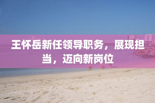 王怀岳新任领导职务，展现担当，迈向新岗位