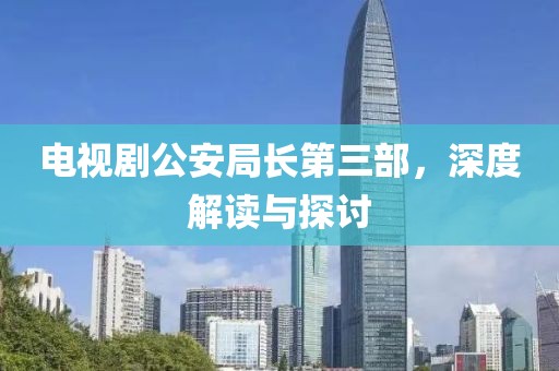 电视剧公安局长第三部，深度解读与探讨
