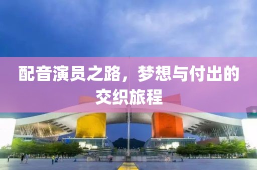配音演员之路，梦想与付出的交织旅程
