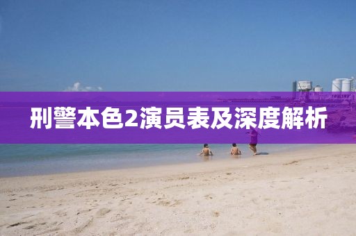 刑警本色2演员表及深度解析