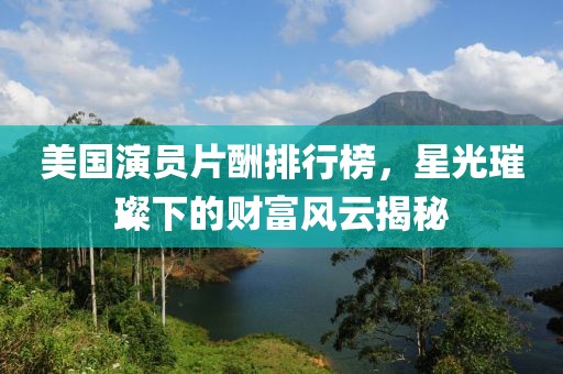 美国演员片酬排行榜，星光璀璨下的财富风云揭秘