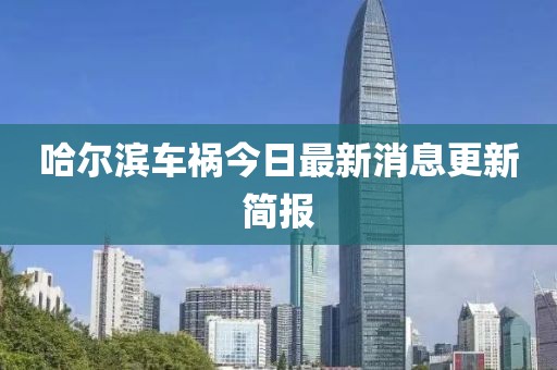 哈尔滨车祸今日最新消息更新简报
