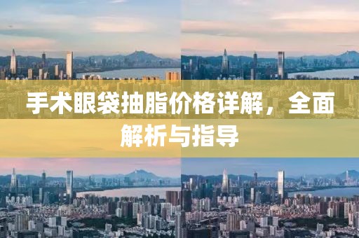 手术眼袋抽脂价格详解，全面解析与指导