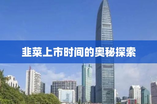 韭菜上市时间的奥秘探索
