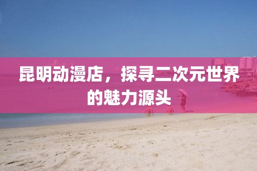 昆明动漫店，探寻二次元世界的魅力源头