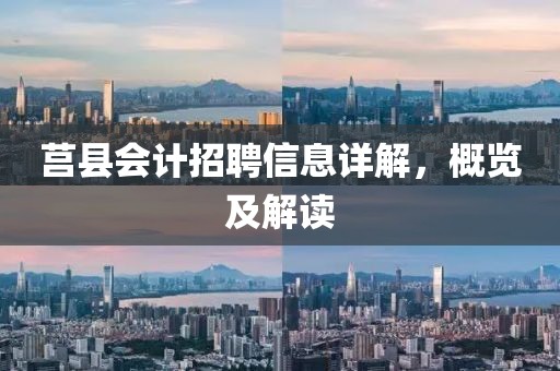 莒县会计招聘信息详解，概览及解读