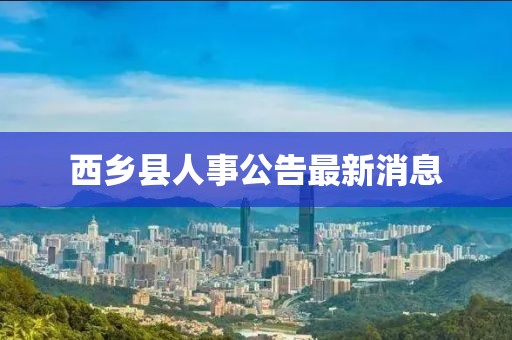 西乡县人事公告最新消息