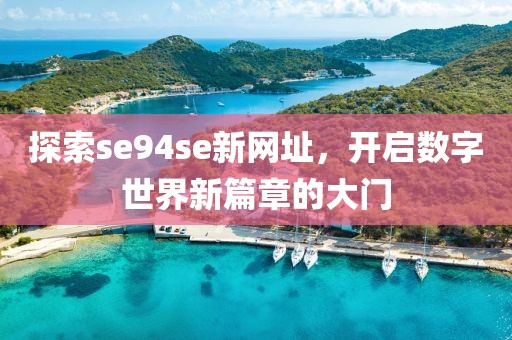 探索se94se新网址，开启数字世界新篇章的大门
