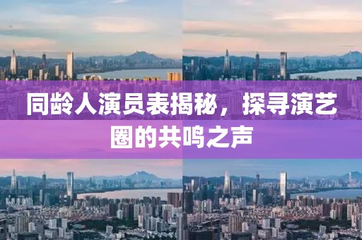 同龄人演员表揭秘，探寻演艺圈的共鸣之声