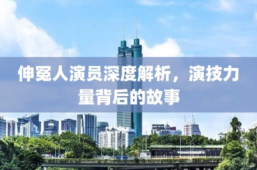 伸冤人演员深度解析，演技力量背后的故事