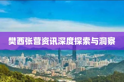 樊西张营资讯深度探索与洞察