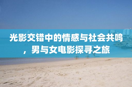 光影交错中的情感与社会共鸣，男与女电影探寻之旅