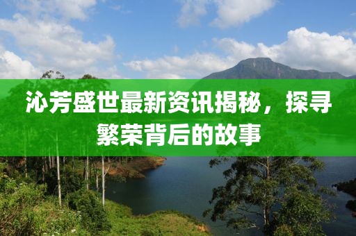 沁芳盛世最新资讯揭秘，探寻繁荣背后的故事