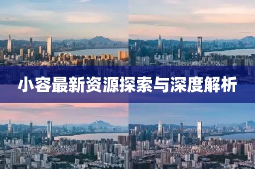 小容最新资源探索与深度解析