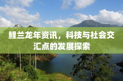 鲤兰龙年资讯，科技与社会交汇点的发展探索