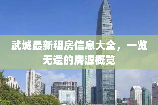 武城最新租房信息大全，一览无遗的房源概览