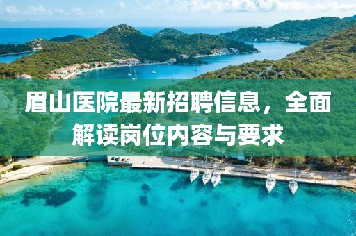 眉山医院最新招聘信息，全面解读岗位内容与要求