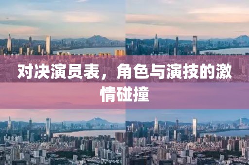 对决演员表，角色与演技的激情碰撞