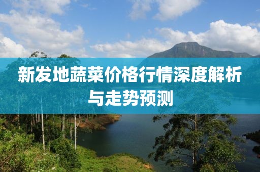 新发地蔬菜价格行情深度解析与走势预测