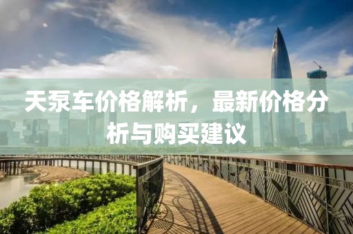 天泵车价格解析，最新价格分析与购买建议