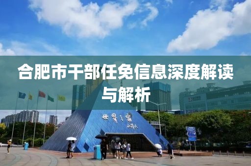 合肥市干部任免信息深度解读与解析