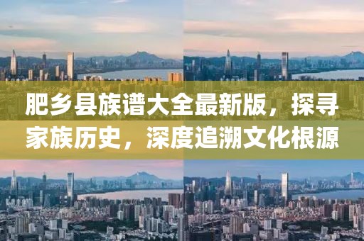 肥乡县族谱大全最新版，探寻家族历史，深度追溯文化根源