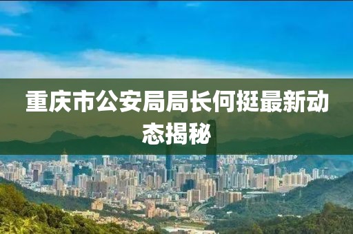 重庆市公安局局长何挺最新动态揭秘