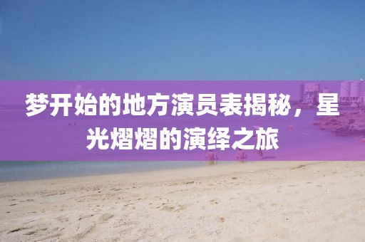 梦开始的地方演员表揭秘，星光熠熠的演绎之旅
