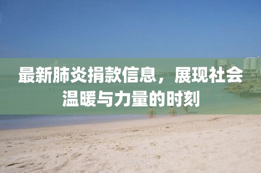 最新肺炎捐款信息，展现社会温暖与力量的时刻
